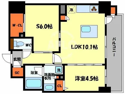エステムプラザ南船場レジスタ【11階】の間取り