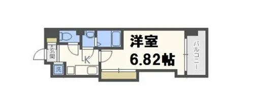 Luxe難波西II【6階】の間取り