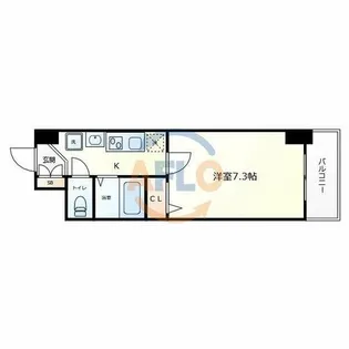 アップルガーデンコート城東【9階】の間取り