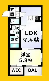 グランソレイユ篠崎【1階】の間取り
