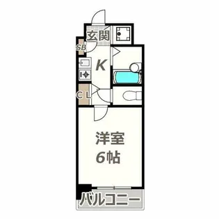 プレサンス阿倍野阪南町【806号室】の間取り