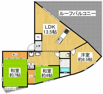 エクセイト公立大前【5階】の間取り