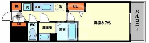 1Kの間取り画像