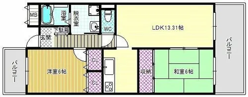 メゾンDEコンフォール【1階】の間取り
