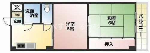 第61川辺ビル【402号室】の間取り