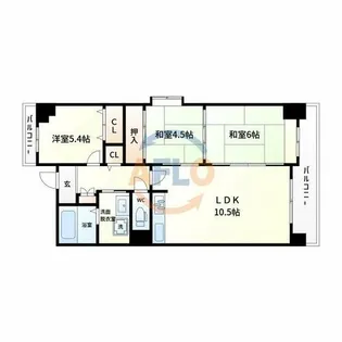 南海グランドコート住之江公園【5階】の間取り