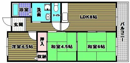 ウィンディー小山【1階】の間取り