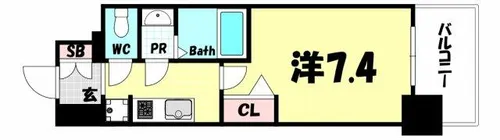 1Kの間取り画像