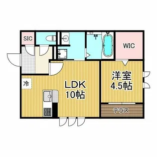 アクシス西宮北口【1階】の間取り