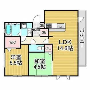クレスタ【3階】の間取り