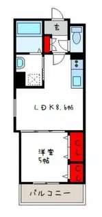セレニティ小若江B棟【1階】の間取り