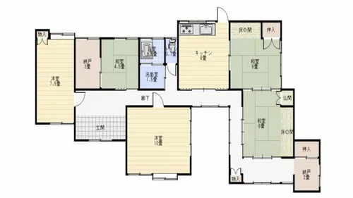 福岡県北九州市八幡西区上上津役6丁目【一戸建】の間取り