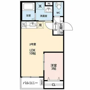 GRANDBLUE kumaiden Ⅰ【2階】の間取り