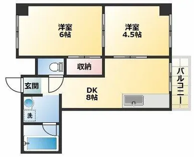 ローズハイツ【5階】の間取り