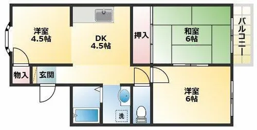 プリンスハイツE【3階】の間取り