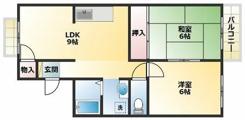 プリンスハイツE【3階】の間取り