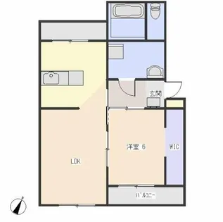 ガーデン上地【1階】の間取り