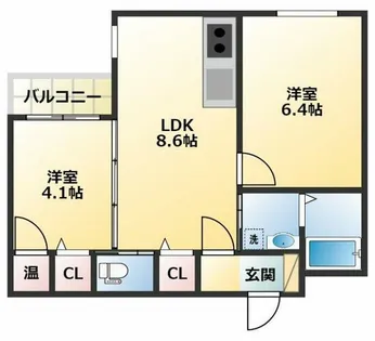 ラパンMK【2階】の間取り