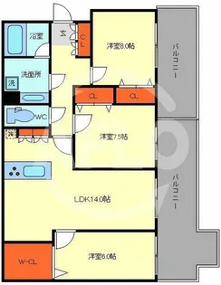 BelleVogue KITAHORIE【9階】の間取り