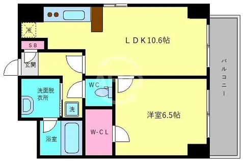 Elfer天王寺【1階】の間取り