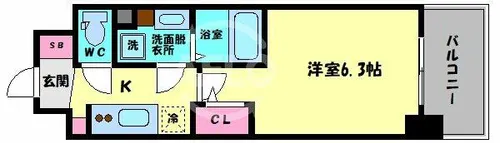 アドバンス天王寺南パキラ【2階】の間取り