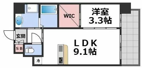 S-RESIDENCE難波西alter【10階】の間取り