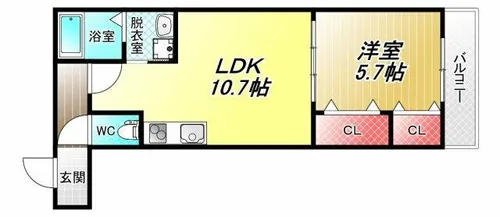 フジパレス教興寺三丁目Ⅱ【1階】の間取り