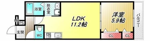 フジパレス教興寺三丁目Ⅱ【1階】の間取り