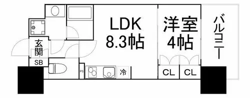 アーバンドルフ天満【7階】の間取り