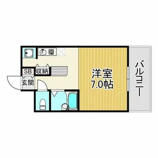 ペアコート仁川【2階】の間取り