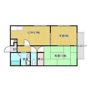 ファミーユ正雀【2階】の間取り
