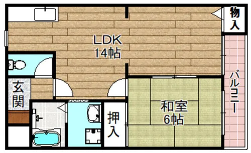 ハイツ八幡【3階】の間取り