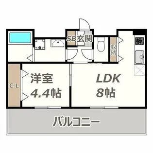 オーベルジェ・DE・田辺【1階】の間取り