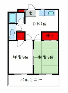高安一番館【2階】の間取り