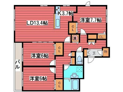 グレース福住【2階】の間取り