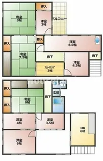 和歌山県海南市船尾【一戸建】の間取り