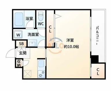 1Kの間取り画像