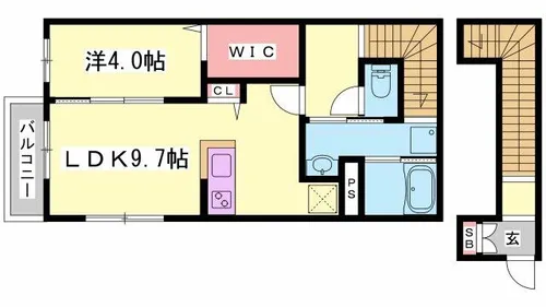 レガーロ天神町【203号室】の間取り