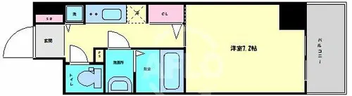 プランドール大手前レジデンス【4階】の間取り