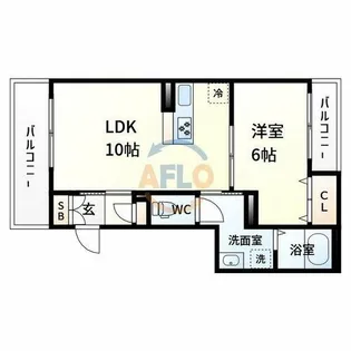 インフィニティ北川口【2階】の間取り
