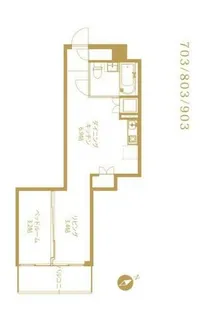 かがやきスクエア【703号室】の間取り