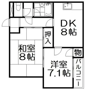 ウエストワンⅢ【3階】の間取り