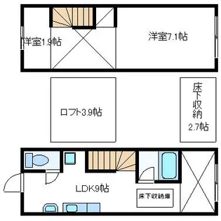 エスパシオデルアモール【18号室】の間取り
