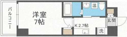 パウゼ東天満【7階】の間取り