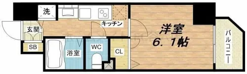 プレサンス中之島公園グラシア【12階】の間取り
