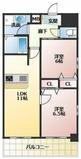 メゾン・デ・ノムラ島之内【11階】の間取り