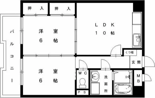 エスト千早【3階】の間取り