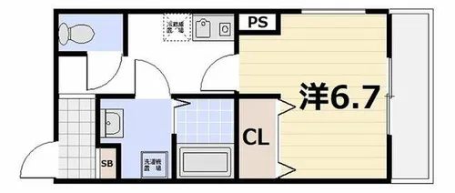 ルミエール梛【1階】の間取り