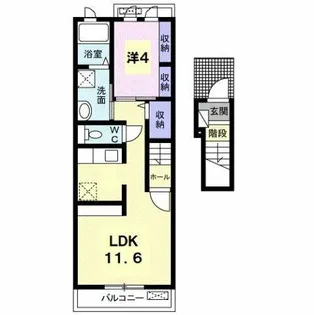 宮前館B【2階】の間取り