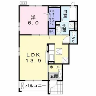 ソシア・羽根井【1階】の間取り